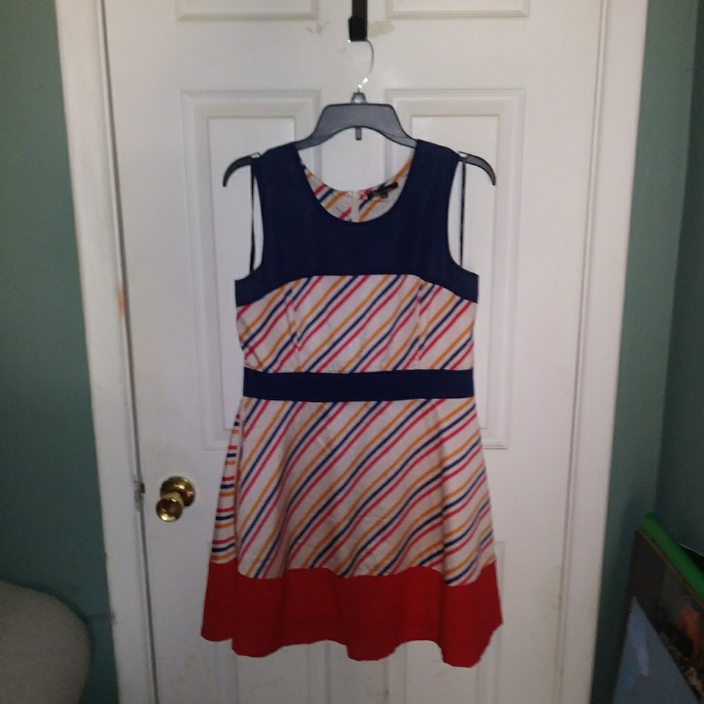 Modcloth Candy Striped Dress L